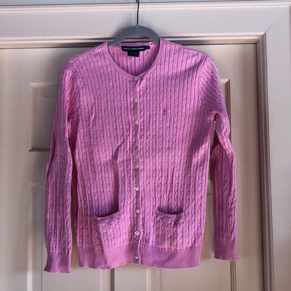 Mini cable knit Ralph Lauren Sport cardigan